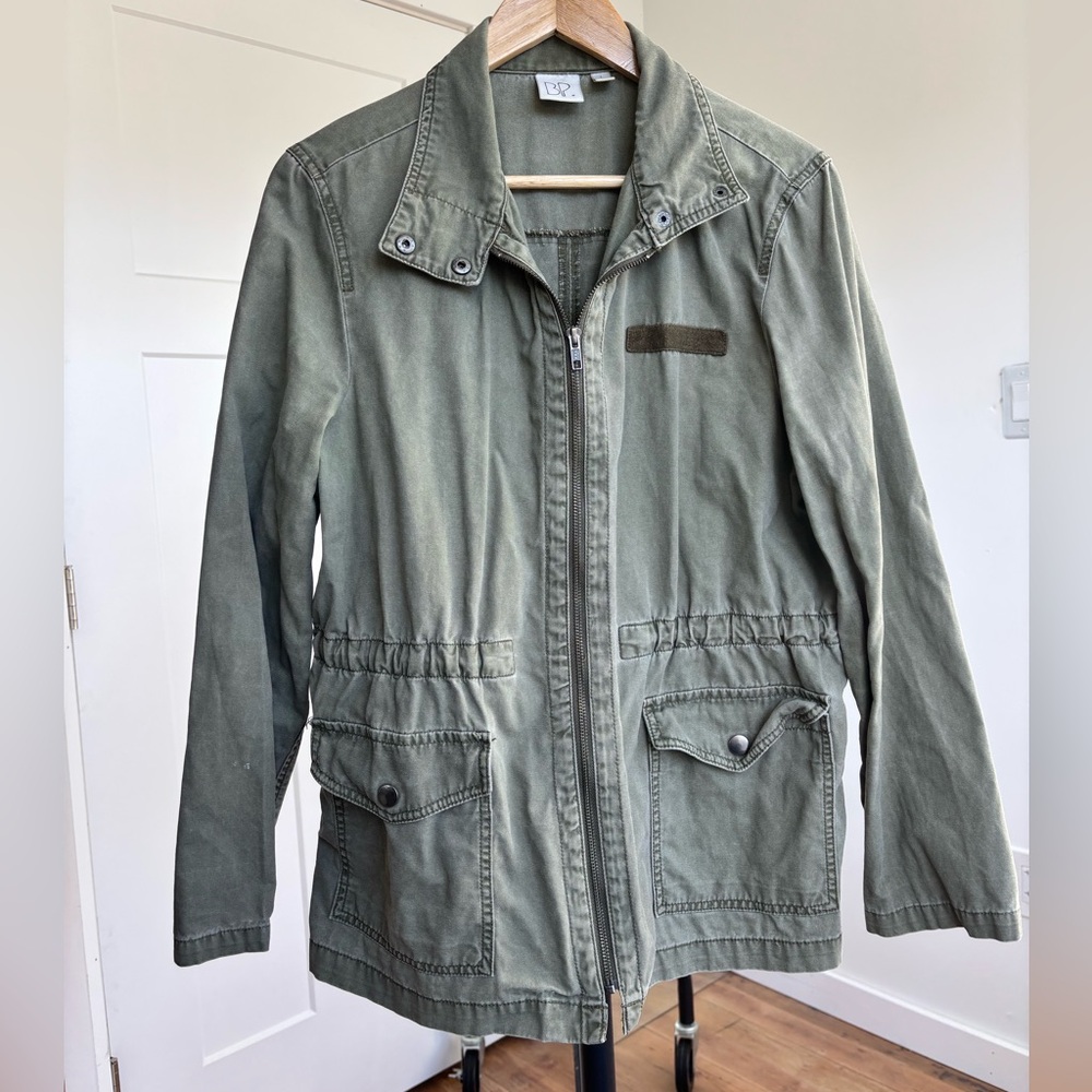 Y2K BP Urban Outfitters Womens Utility Coat Grunge Green Military Twilightcore L